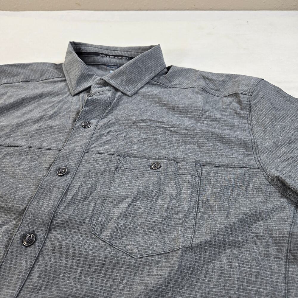 Kuhl Optimizr Short Sleeve Gray Button Up‎ Outdoor Hiking Shirt Men's Size XL